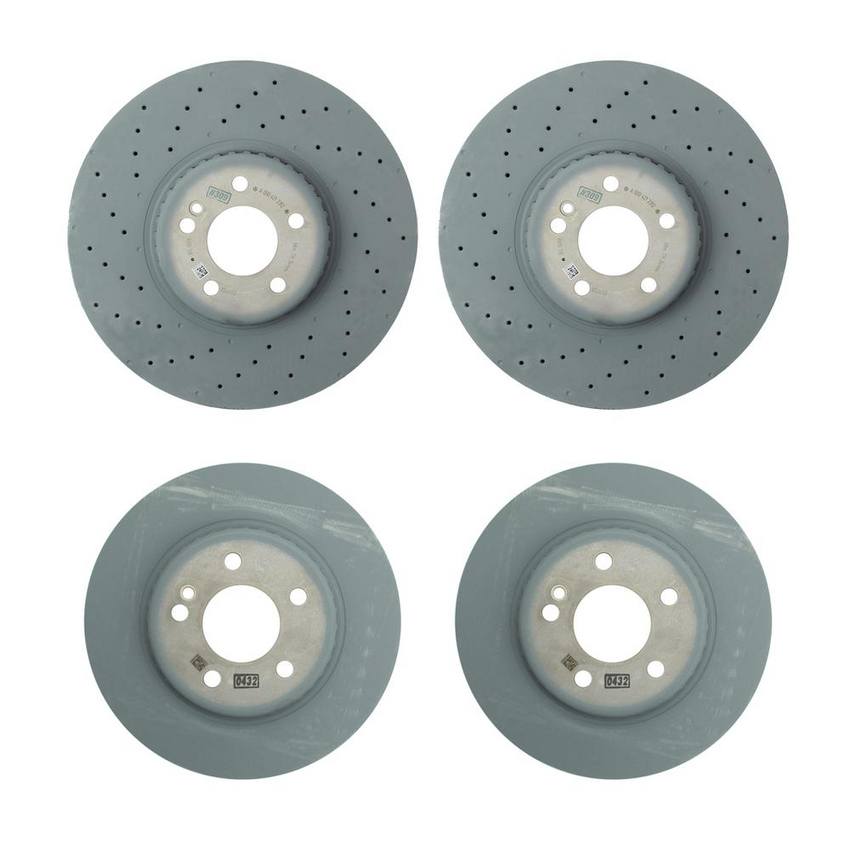 Disc Brake Rotor Kit Front and Rear (360mm/300mm) Genuine MercedesBenz NP4191184Kit